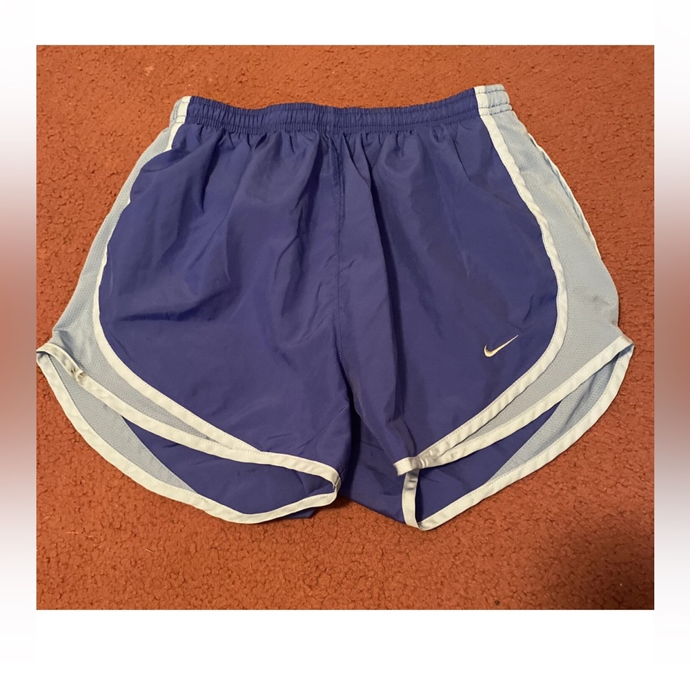 Nike Women's Size S Dri-Fit Blue Running Shorts Built in Brief.
